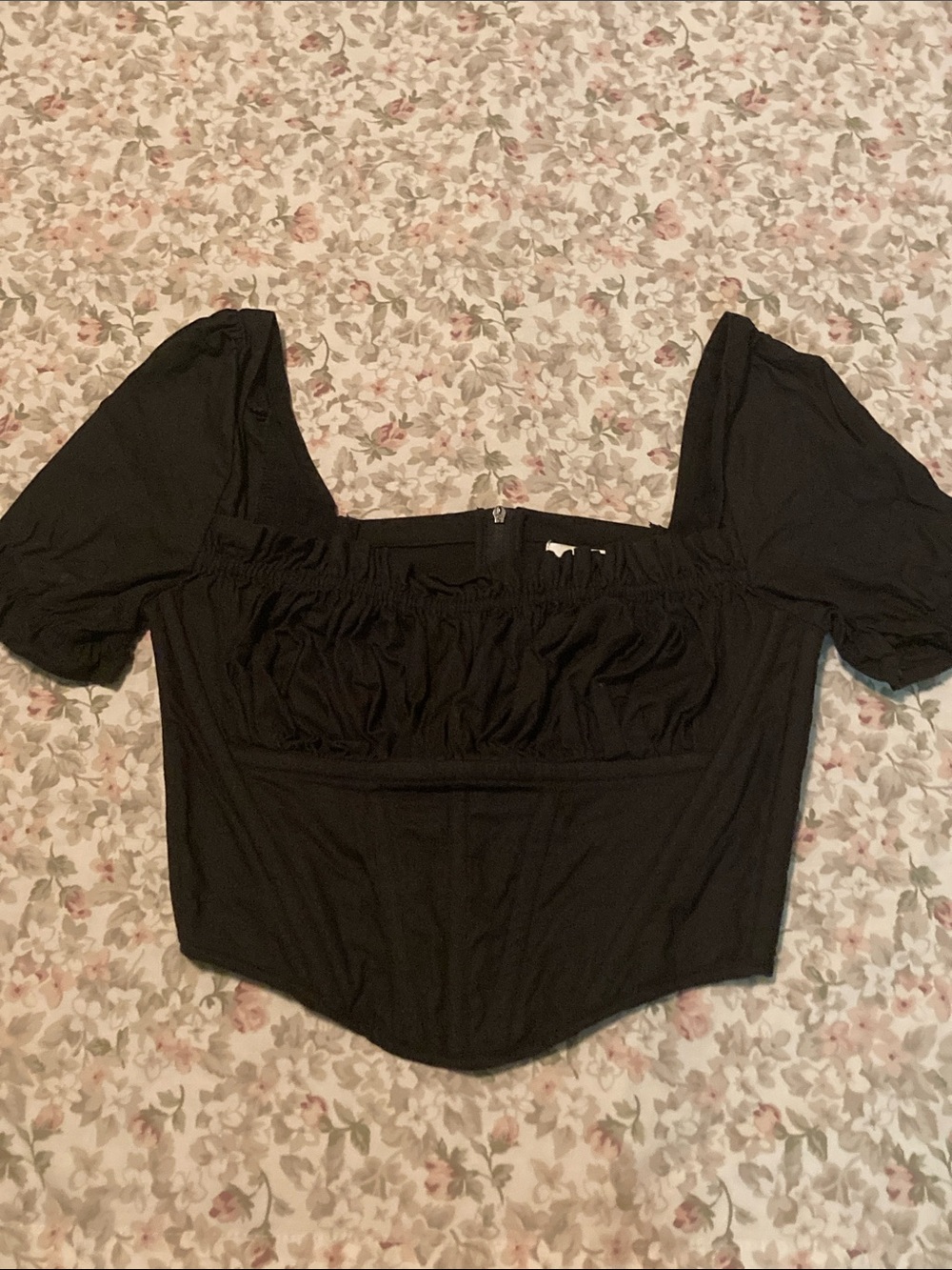 Lonely Label Venus Puff Sleeve Top Black